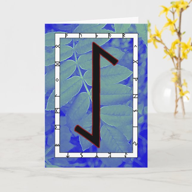 Cartão Rune Eihwaz – Perseverança Centrada (Flor Amarela)