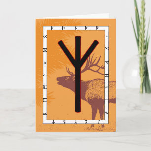 Cartão Rune Elhaz - Proteção