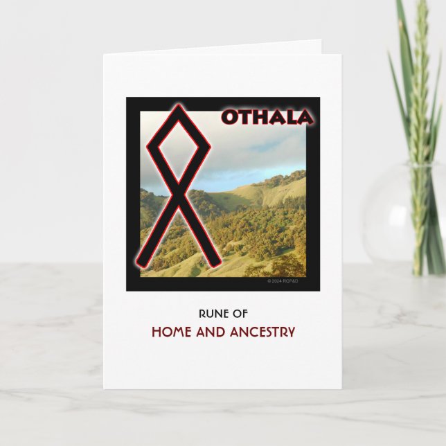 Cartão Rune Othala - Casa e Ancestralidade - Midgard (Frente)