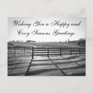 Cartão rurais da paisagem - estrada do inverno