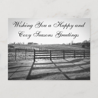 Cartão rurais da paisagem - estrada do inverno