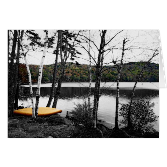 Cartão Russell Pond Woodstock New Hampshire (Frente Horizontal)