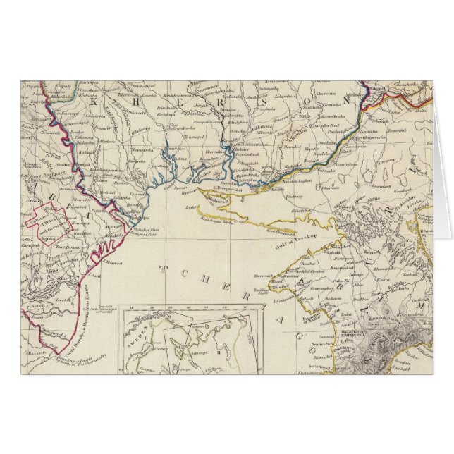 Cartão Rússia na Europa Parte VIII com mapa de índice (Frente Horizontal)
