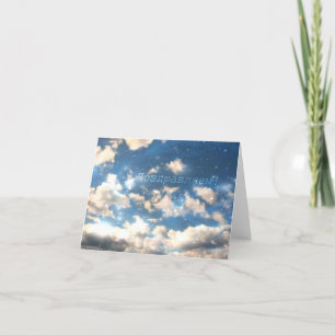 Cartão Russian Congrats Card, Sky Clouds