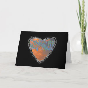 Cartão Russian Heart in the Clouds congratulation card