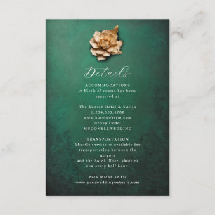 Cartão russo de detalhes do casamento de flores me