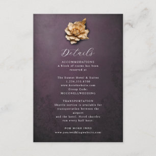 Cartão russo de detalhes do casamento de flores me