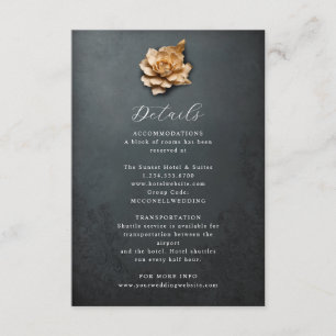 Cartão russo de detalhes do casamento de flores me