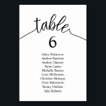 Cartão Russo de Gráfico de Mesa de Convidado do Ja<br><div class="desc">Gráfico de Mesa de Convidado de Janto de Casamento,  Cartão Russo Personalize o texto e/ou remova o fundo kraft e preencha com as cores do tema de festa de casamento.</div>