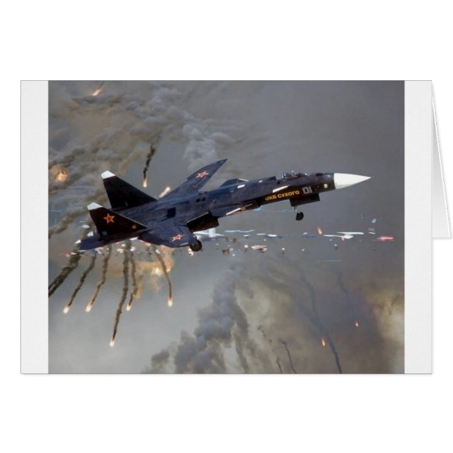 CARTÃO RUSSO SUKHOI SU- 27 "FLANKER" (Frente Horizontal)