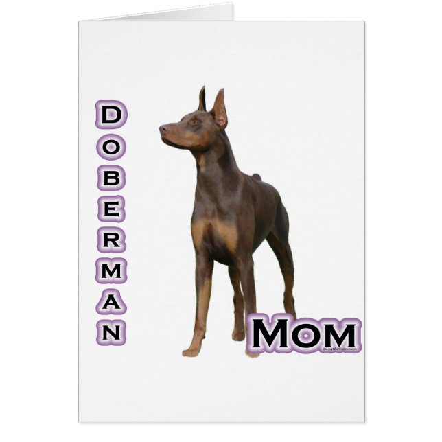 Cartão Rust Doberman Mãe 4 (Frente)