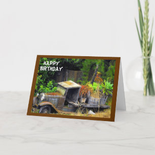 Cartão Ruste em Paz, Kula Hawaii, Velho Caminhão Feliz
