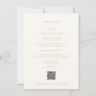 Cartão Rustic Blush de Detalhes do Casamento
