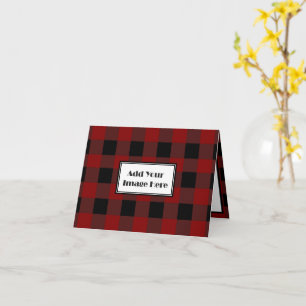 Cartão Rustic Buffalo Plaid Pattern Custom Image