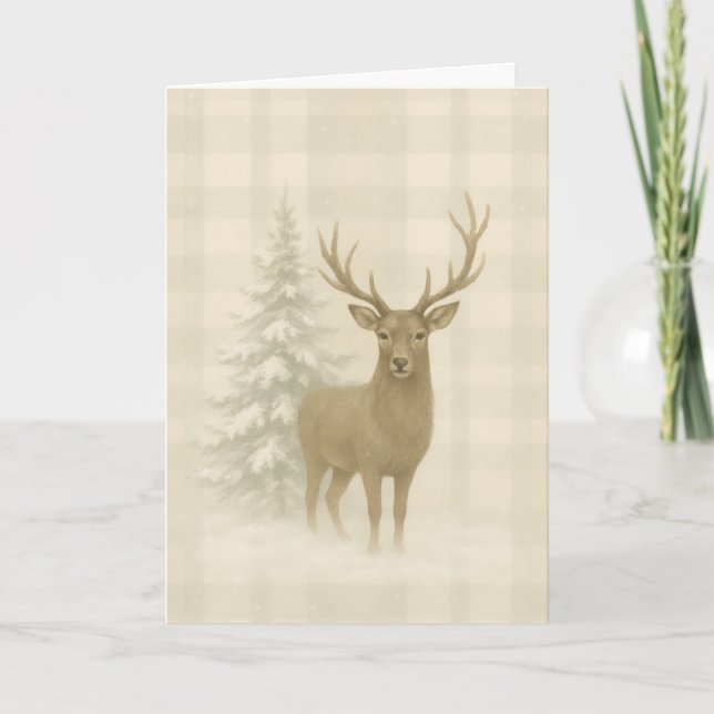 Cartão Rustic Christmas Card (Frente)