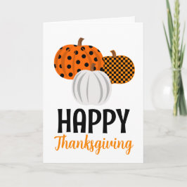 Cartão Rustic Fall Pumpkins Feliz Ação de Graças