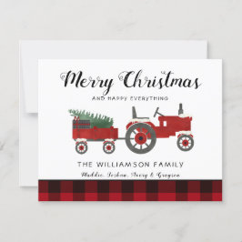 Cartão Rustic Felry Christmas Farmhouse Family Name