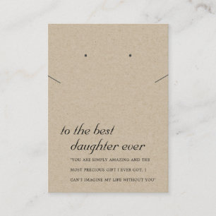 CARTÃO RUSTIC KRAFT GIFTER GIFT NECKLACE EARRD