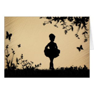 Cartão Rustic Littlest Ballerina