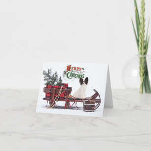 Cartão Rustic Papillion Christmas