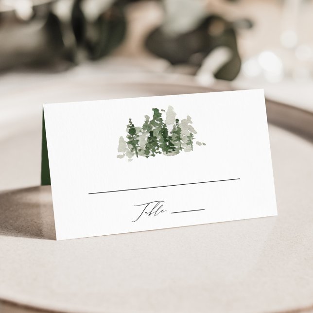 Cartão Rustic Pine Forest Weding Place (Criador carregado)
