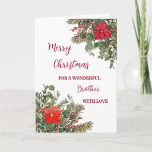 Cartão Rustic Watercolor Irmão Felry Felry Natal