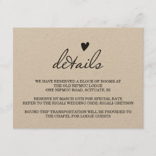 Cartão RUSTIC WEDDING