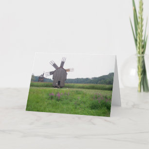Cartão Rustic Windmill Greeting Card