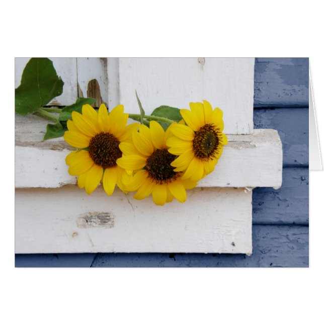 Cartão Rustic Windowsill (Frente horizontal)