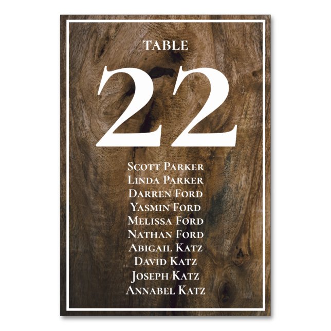 Cartão Rustic Wood Wedding Assignment (Frente)