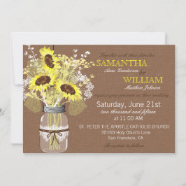 Cartão rústico do convite do casamento de