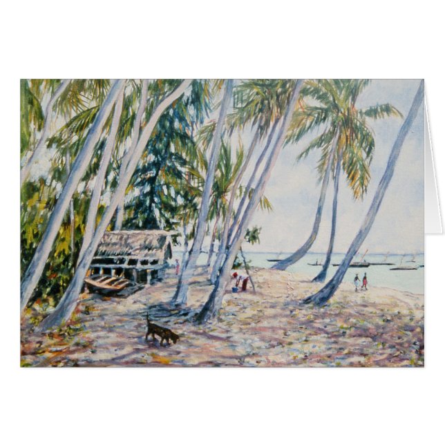 Cartão Rustling Palms Zanzibar 2002 (Frente Horizontal)