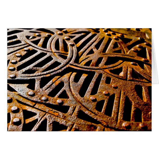 Cartão Rusty Grate (Frente Horizontal)