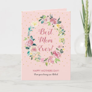 Cartão Rusty rosa floral