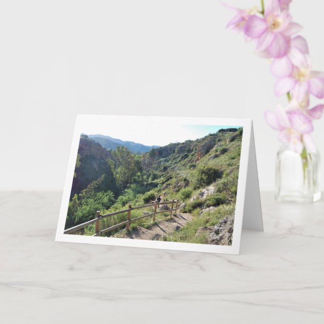 Cartão Ruta del Agua Steps, Chelva, Valencia, Espanha (Orquídea)