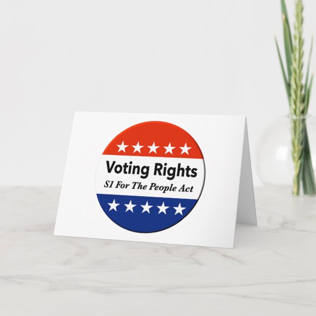 Cartão S1 Direitos De Voto Para A Lei Pessoas (Frente)