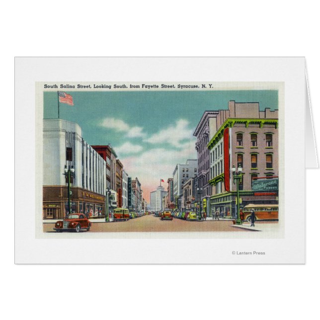 Cartão S Salina Street, da Fayette Street (Frente Horizontal)