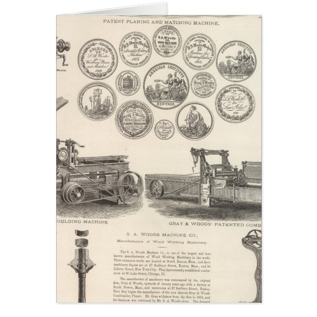 Cartão SA Woods Machine Company (Frente)