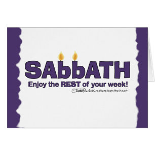 Cartão Sabá com velas - Aproveite o REST da sua semana