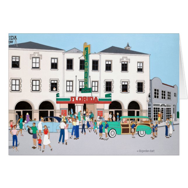 Cartão Sábado Matinee - Sarasota, Florida (Frente Horizontal)