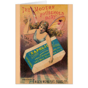 Cartão Sabão De Vintagem E Fada
