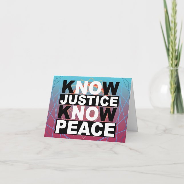 CARTÃO SABE QUE JUSTIÇA SABE PAZ (Frente)