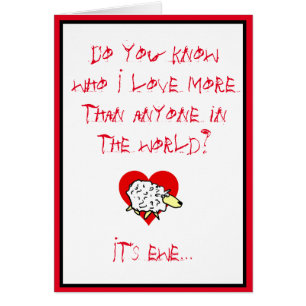 Cartão Sabe Quem Eu Amo? É Ewe...