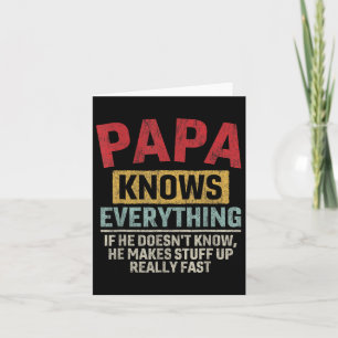 Cartão Sabe Tudo Engraçado Dia dos Pais Papai