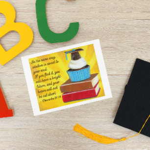 Cartão Sabedoria é doce de volta à escola de volta à facu