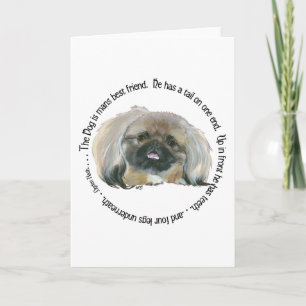 Cartão Sabedoria Pekingesa - O Cachorro é o melhor amigo