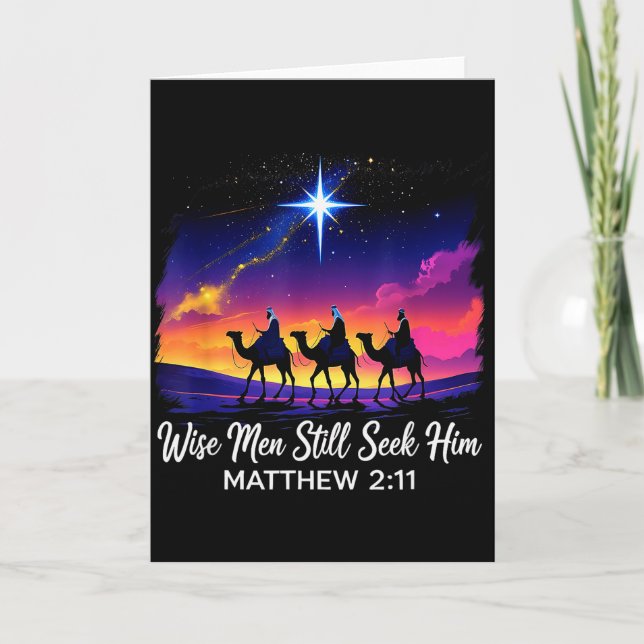 Cartão Sábios da Antiguidade Ainda O Buscam Jesus Fé 3 Re (Frente)