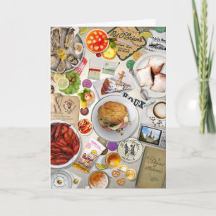 Cartão Sabores da Cozinha do French Quarter de Nova Orlea