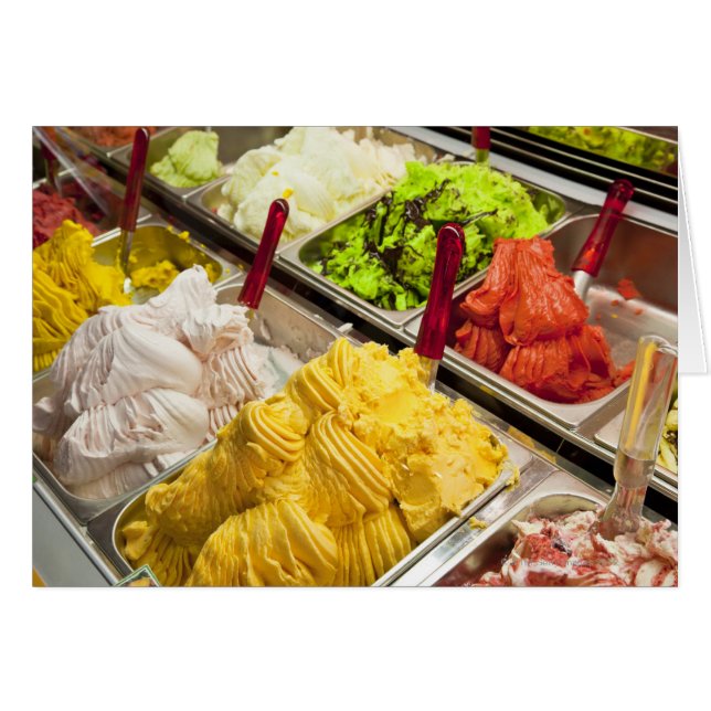 Cartão Sabores de sorvete, Paris (Frente Horizontal)