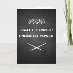 Cartão Sabres de Luz Custom DAD's POWER UNLIMITED POWER